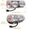 imageECOTRIC Universal Halogen Snow Plow Lights Kit Compatible with Boss Western Meyer Blizzard Curtis Snowdog Replacement for 1311100 Snow Plow Lights AccessoriesMedium