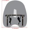 imageLarge 19quotx17quot Motorcycle Windshield Universal Compatible with Honda Kawasaki Harley Davidson Suzuki Yamaha Smoke
