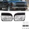 imageECOTRIC Bumper Fog Lights Lamps Compatible with 20032007 Chevy Silverado 20022006 Chevy Avalanche with Bulbs Driver SidePassenger Side