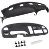 imageECOTRIC Dash Board Cluster Bezel Cover Compatible with 19982002 Dodge Ram 1500 2500 3500 Instrument Pad Panel Dashboard Kit wVents Replacement for 5GK51DX9AA 5EU11DX9AB  Clips IncludedBezel Cover W Vents  Dashboard Cover