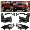 imageECOTRIC Front Bumper Brackets Compatible With 20032006 Chevy Silverado 20022006 Chevy Avalanche LHampampRH Replacement for GM1066175 GM1067175 15059687 15059688 Steel Powder Coated Black