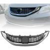 imageECOTRIC Front Grill Compatible with 2013 2014 2015 Honda Civic Sedan HO1200216 HO1202109 71121TR3A01 71122TR3A01 Front Bumper Hood Grille WChrome Molding