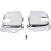 imageECOTRIC Full Tow Mirror Covers Cap Compatible with 20172021 Ford F250 F350 F450 Super Duty Triple Chrome Plated