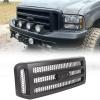 imageECOTRIC Grille Assembly Compatible With 20052007 Ford SuperDuty F250 F350 F450 F250 F350 F450 Excursion Chrome With Gray Honey Comb Replacement for FO1200456 5C3Z8200BAAWithout EmblemBlack
