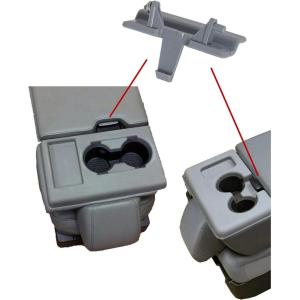 imageECOTRIC Center Console Armrest Jump Seat Lid Latch Compatible with 20102018 Ford F150 ABS Plastic Gray