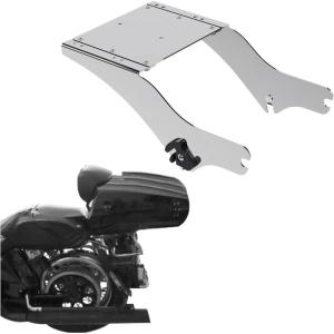 imageECOTRIC Detachable Luggage Trunk Mount Rack Compatible with Harley Davidson Touring 19972008 Razor Chopped King Luggage Trunk Fit for Road Glide Street Glide Road King Electra ChromeChrome