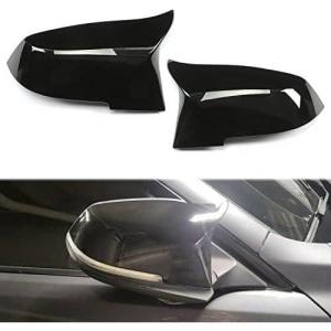 imageECOTRIC Door Mirror Caps Side Mirror Covers Compatible with BMW F20 F21 F23 F30 F31 F32 F33 F34 F36 F87 X1 E84 Glossy Black Rearview Replacement for 51167292745 51167292746 51162222543 51162222544Glossy Black