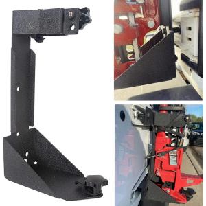 imageECOTRIC High Lift Jack Mount Rear Carrier Mounting Bracket Compatible with 20072018 Jeep Wrangler JK Rear OffRoad Heavy Duty