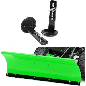 imageECOTRIC New Heavy Duty Round Dome Snow Plow Shoe Skid Compatible with John Deere Runner Replacement for M147167AM1193211 pair