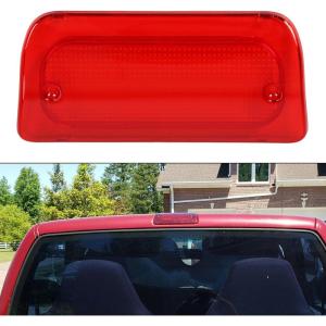 imageECOTRIC New Red Third Brake Light Lens Cover Compatible With 19942004 Chevy S10 GMC Sonoma High Mount Stop Lamp for Extended Cab only Replace for 16520288 9232871  Standard Cab  Crew Cab