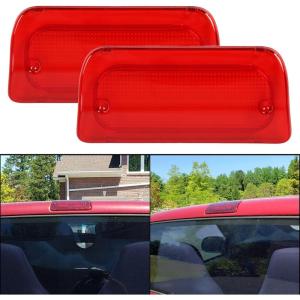imageECOTRIC New Red Third Brake Light Lens Cover Compatible With 19942004 Chevy S10 GMC Sonoma High Mount Stop Lamp for Extended Cab only Replace for 16520288 9232872  Standard Cab  Crew Cab