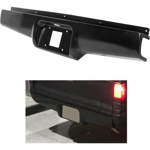 imageECOTRIC Rear Bumper Roll Pan Compatible with 19821993 Chevy S10 GMC S15 Sonoma WLight Pickup Steel