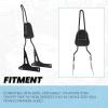 imageECOTRIC Detachable Black Backrest Sissy Bar Compatible with 2006up Harley Davidson Dyna Street Bob FXDB EFI FXDBI Super Glide FXD Custom FXDC