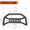imageECOTRIC Front Bull Bar Compatible with 20052023 Toyota Tacoma Pickup Truck Bumper Brush Grill Grille Guard Heavy Duty Steel Textured Powder Finish Black