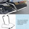 imageECOTRIC Saddlebag Bracket Guard Bars Compatible with 20142024 Harley Davidson Touring Street Road Glide FLH Saddle Bags Guard Mount BlackChromeBlack
