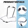 imageECOTRIC Saddlebag Bracket Guard Bars Compatible with 20142024 Harley Davidson Touring Street Road Glide FLH Saddle Bags Guard Mount BlackChromeBlack