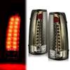 imageECOTRIC Taillights Compatible with 19882000 Chevy GMC CK 1500 2500 3500 Pickup Suburban Tahoe Yukon Blazer WO Bulbs Pair Red Lens Rear Brake LED Tail LightsSmoked Lens