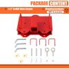 imageECOTRIC Universal 2quot Forklift Hitch Adaptor 6500 LBS Capacity Fit for All Standard 2quot Hitch Insert Trailer Tow Hitch Attachment Steel Powder Coated Red