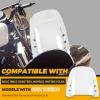 imageECOTRIC Universal Scooter Windshield 143quotx165quot Compatible with Yamaha Honda 125cc 150cc Moped Dirt Bike Motorcycle Windscreen Transparent Acrylic