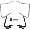 imageECOTRIC Saddlebag Bracket Guard Bars Compatible with 20142024 Harley Davidson Touring Street Road Glide FLH Saddle Bags Guard Mount BlackChromeBlack