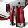 imageECOTRIC Taillights Compatible with 19882000 Chevy GMC CK 1500 2500 3500 Pickup Suburban Tahoe Yukon Blazer WO Bulbs Pair Red Lens Rear Brake LED Tail LightsRed LensChrome Housing