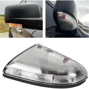 imageECOTRIC Left Mirror Turn Signal Puddle Light Compatible with 20092013 Dodge Ram 1500 ampamp 20102013 2500 LH Front Driver Side Mirror Turn Signal Lamp Housing Cover Replacement for 68064949AA  LHFront Passenger