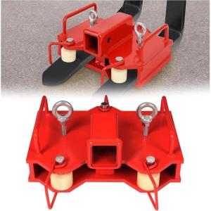 imageECOTRIC Universal 2quot Forklift Hitch Adaptor 6500 LBS Capacity Fit for All Standard 2quot Hitch Insert Trailer Tow Hitch Attachment Steel Powder Coated Red