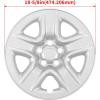 imageECOTRIC 18quot Hubcaps Wheel Covers Wheel Skins Compatible with 20062012 Toyota RAV4 Wheel Rim Cover Replacement Gloss Black ABS Plastic  Set of 4Silver