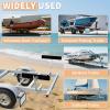 imageECOTRIC Boat Trailer Guide 2 Foot Bunk Board GuideOn Rails Galvanized Steel with Marine Grade Carpet Kit 2pcs AdjustableTshaped