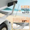imageECOTRIC Boat Trailer Guide 2 Foot Bunk Board GuideOn Rails Galvanized Steel with Marine Grade Carpet Kit 2pcs AdjustableTshaped