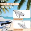 imageECOTRIC Boat Trailer Guide 2 Foot Bunk Board GuideOn Rails Galvanized Steel with Marine Grade Carpet Kit 2pcs Adjustableshaped
