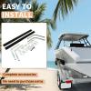 imageECOTRIC Boat Trailer Guide 2 Foot Bunk Board GuideOn Rails Galvanized Steel with Marine Grade Carpet Kit 2pcs Adjustableshaped