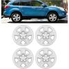 imageECOTRIC 18quot Hubcaps Wheel Covers Wheel Skins Compatible with 20062012 Toyota RAV4 Wheel Rim Cover Replacement Gloss Black ABS Plastic  Set of 4Silver