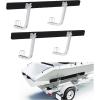 imageECOTRIC Boat Trailer Guide 2 Foot Bunk Board GuideOn Rails Galvanized Steel with Marine Grade Carpet Kit 2pcs Adjustableshaped