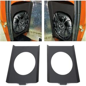 imageECOTRIC Behind Seat Speaker Brackets Compatible with 19731987 ChevyGMC C10 Pickup for 6x9 Speakers Square Body Replacement