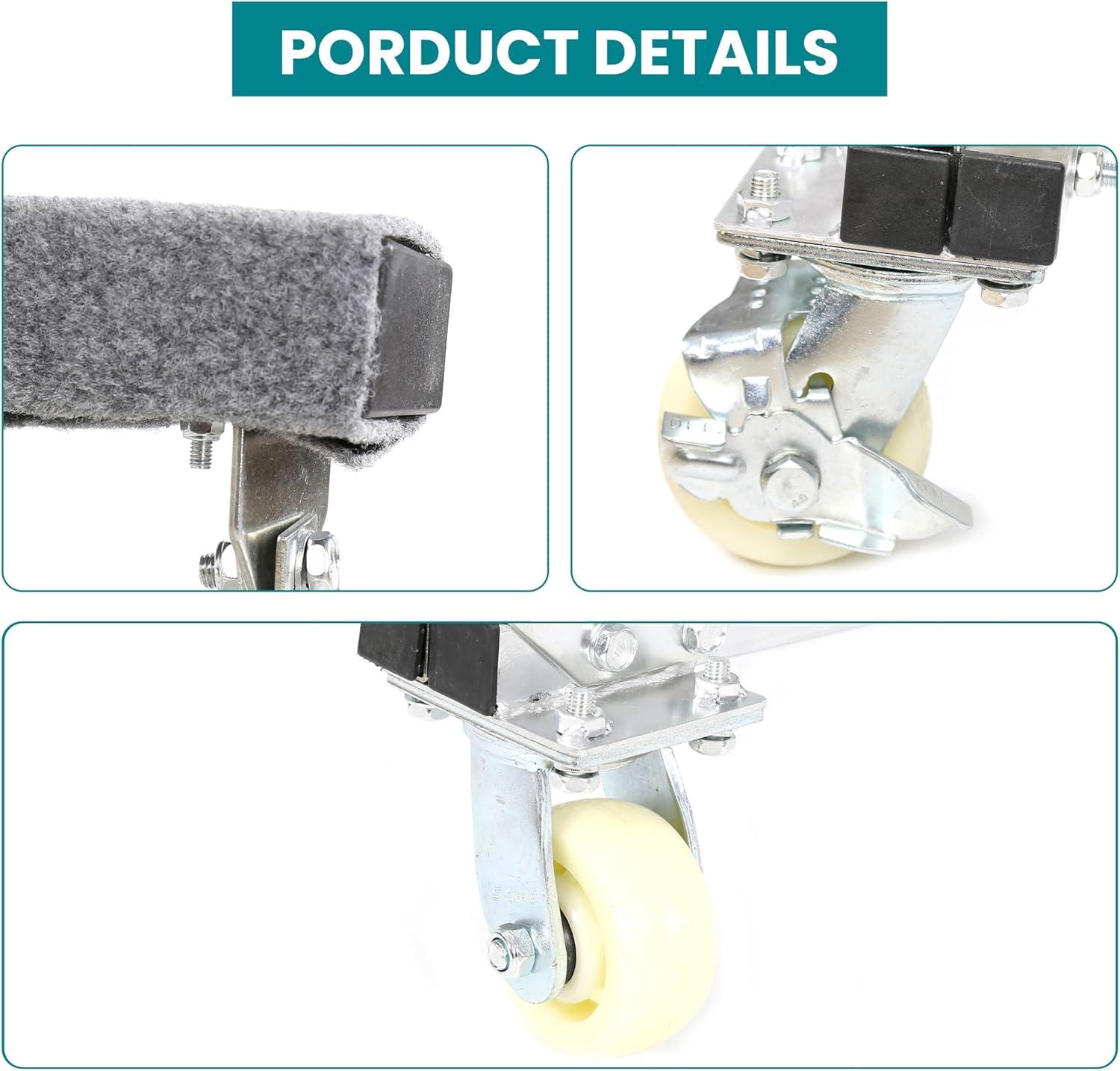 imageECOTRIC 1000 LBS Capacity Watercraft PWC Dolly Boat Jet Ski Stand Storage Trailer Watercraft Cart Watercraft Dolly PWC Dock Slipway Cart Adjustable Bunks W 4 Casters and 2 Brakes