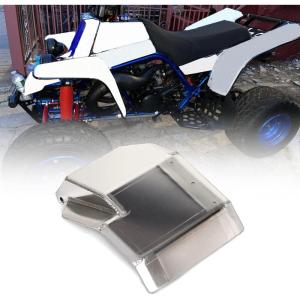 imageECOTRIC ATV Swing Arm Skid Plate Compatible with 19872006 Yamaha Banshee YFZ 350 Polished AluminumArm Skid Plate