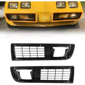 imageECOTRIC Front Grill Compatible with 1979 1980 1981 Pontiac FirebirdTrans Am Grilles Set WFitting Kit Pair