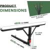 imageECOTRIC 750lbs Capacity Black Truck Bed Extender Pickup Truck Bed Hitch Mount Extension Rack SUV Lumber Ladder Canoe Boat Kayak Long Pipes wFlag  Powder Coated Steel48 x 181 inches