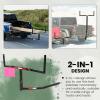 imageECOTRIC 750lbs Capacity Black Truck Bed Extender Pickup Truck Bed Hitch Mount Extension Rack SUV Lumber Ladder Canoe Boat Kayak Long Pipes wFlag  Powder Coated Steel491 x 7437 inches