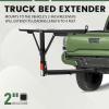 imageECOTRIC 750lbs Capacity Black Truck Bed Extender Pickup Truck Bed Hitch Mount Extension Rack SUV Lumber Ladder Canoe Boat Kayak Long Pipes wFlag  Powder Coated Steel48 x 181 inches