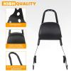 imageECOTRIC Detachable Sissy Bar Passenger Backrest Compatible with 2004Up Harley Sportster XL883C 883R XL1200R 1200C 1200S XLH883 XLH1200 Motorcycle Backrest WCushion Pad
