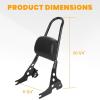 imageECOTRIC Detachable Sissy Bar Passenger Backrest Compatible with 2004Up Harley Sportster XL883C 883R XL1200R 1200C 1200S XLH883 XLH1200 Motorcycle Backrest WCushion Pad