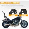imageECOTRIC Detachable Sissy Bar Passenger Backrest Compatible with 2004Up Harley Sportster XL883C 883R XL1200R 1200C 1200S XLH883 XLH1200 Motorcycle Backrest WCushion Pad
