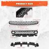 imageECOTRIC Front Upper Grille Assembly Compatible With 20152023 Dodge Charger SRT SXT Pursuit RT SE GT Scat Pack Daytona Replacement for 68417502AA Mesh Grill W 2 Side BezelsLOWERUPPER