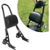 imageECOTRIC Detachable Sissy Bar Passenger Backrest Compatible with 2004Up Harley Sportster XL883C 883R XL1200R 1200C 1200S XLH883 XLH1200 Motorcycle Backrest WCushion Pad