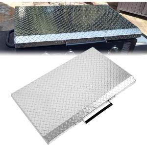 imageECOTRIC 36 Griddle Cover Lid Compatible with Blackstone 36 inch Griddle Outdoor Griddle Hard Top Powder Coated Black AluminumMetallic with Diamond Surface
