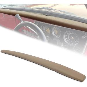 imageECOTRIC Dash Pad Dashboard Cover Compatible with 19671972 Chevy Chevrolet GMC C10 K10 Pickup Truck Dashboard Saddle Black Replacement Front Center Dash PadBrown