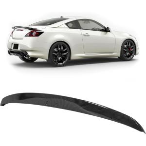 imageECOTRIC Rear Trunk Spoiler Compatible with 20072015 Infiniti G35G25G37Q40 4 Door Sedan Model Predrilled Hole for ButtonampCamera Rear Wing Lip Body Kit Carbon Fiber Printing Style