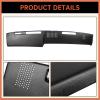 imageECOTRIC Black Dashboard Cover Compatible with 19811991 Chevrolet GMC CKRV TruckSUV Pickup Car Interior Dash Pad CapBlack